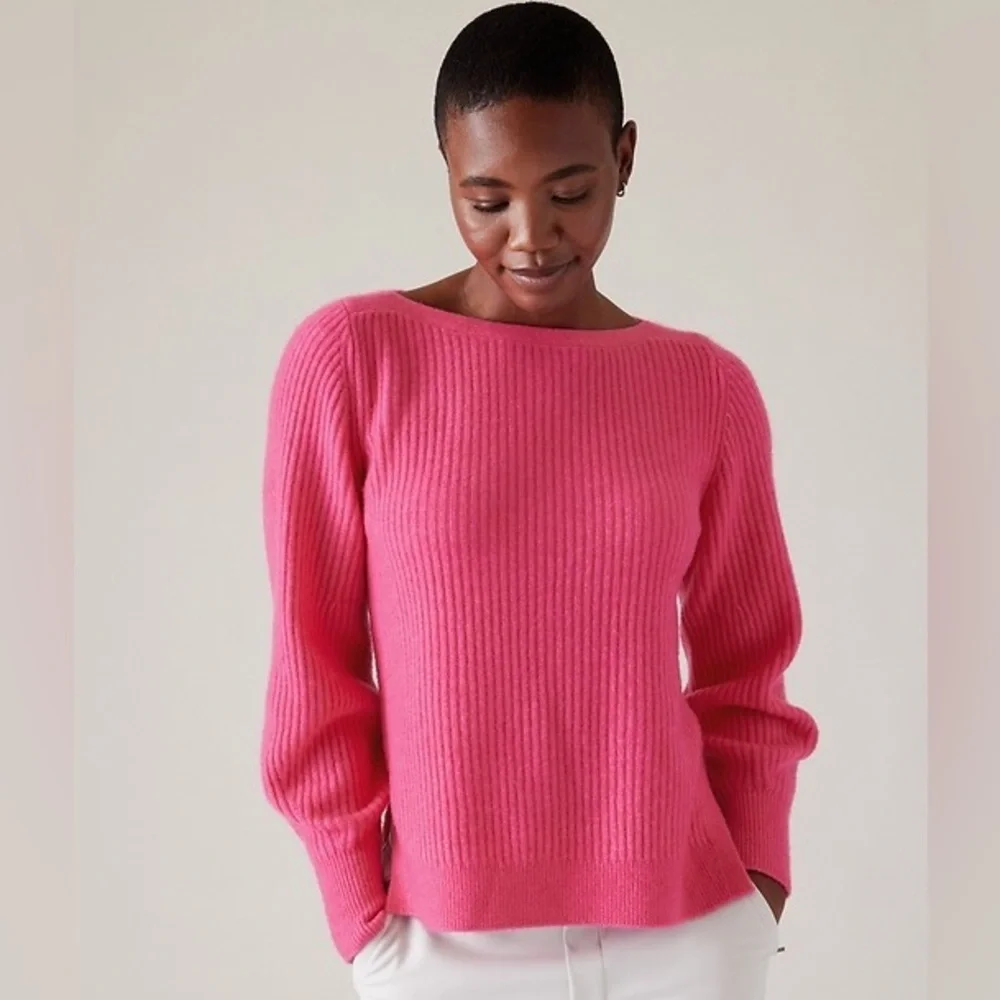 Athleta Layover Wool Blend Sweater Size Medium - Picture 5 of 8